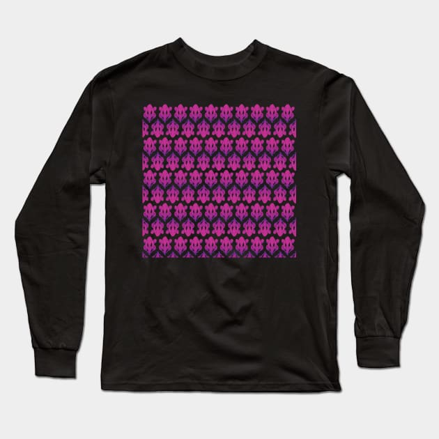 Pink Elephants Pattern Long Sleeve T-Shirt by Heyday Threads